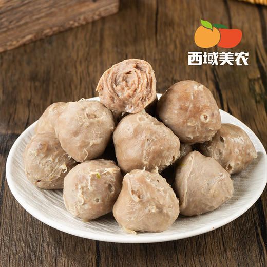 西域美农汕头牛肉丸 脆弹多汁   火锅煲汤烧烤食材丸子   顺丰发货 商品图9