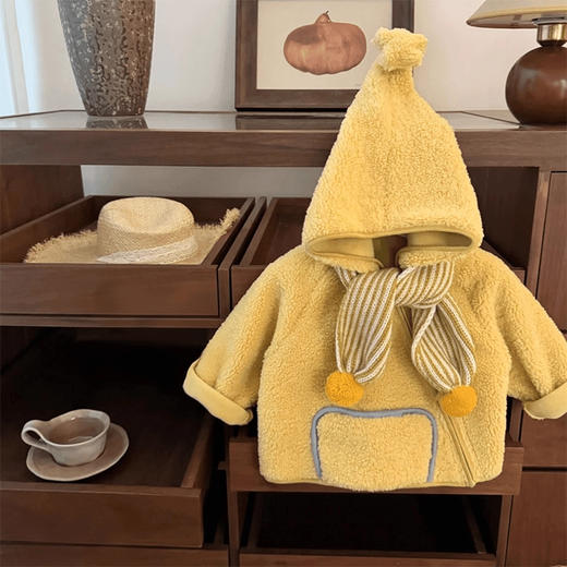 裁缝学苑TQ193韩系新款精灵帽毛毛衣纸样儿童羊羔毛外套童装样板 商品图4