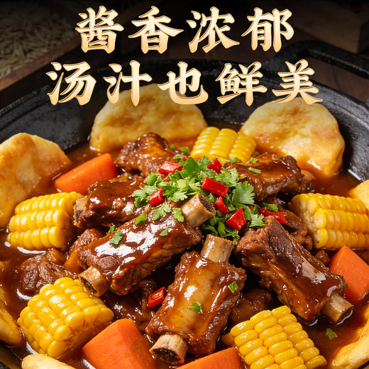 【东北铁锅炖】铁锅酱料炖排骨酱香浓郁450g/袋 含干豆角玉米粉 商品图2