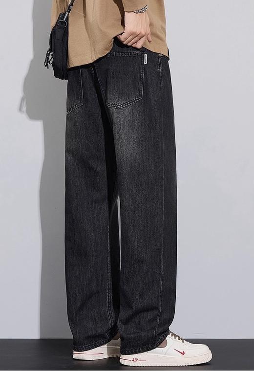 马克华菲美式复古牛仔裤潮牌加绒直筒加厚男士牛仔裤 商品图5