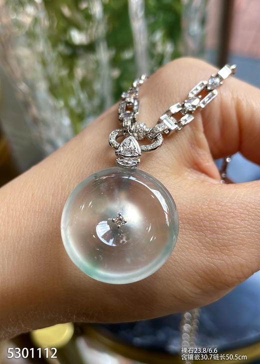 玻璃种平安扣吊坠【5301112】具体价格微信咨询 商品图1