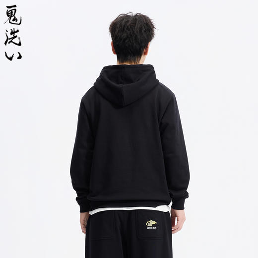 ONIARAI/鬼洗26春新品泥棒蓝马剪影拼花布刺绣连帽卫衣男 26NOB53 商品图2