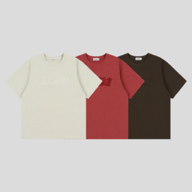 GOODBAI 新款oversize时尚圆领涂鸦贴布绣短袖T恤男女同款