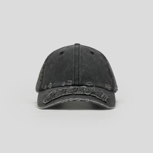 GOODBAI 新款个性复古水洗做旧破洞涂鸦弯檐棒球帽男女同款 商品图3