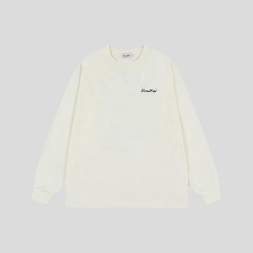 GOODBAI 新款oversize黑白组合印花休闲圆领宽松长袖T恤男女同款 商品图1