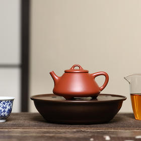 宜兴紫砂壶丨子冶石瓢 原矿朱泥大红袍/原矿紫泥 190ml 经典器型