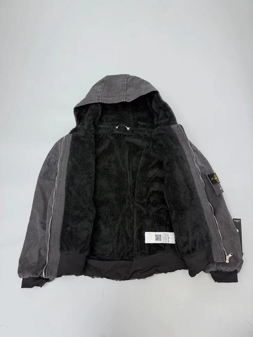 F010434冬季水洗做旧座山雕情侣款款连帽棉服外套 商品图7