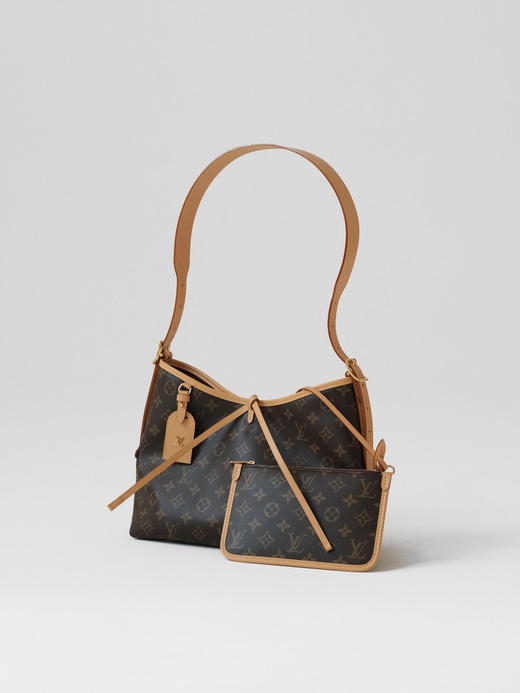 驴家 小号和中号Carryall PM经典老花满印 涂层帆布拼牛皮饰边 子母包手提单肩包 女款 棕色（DG*MM） 商品图1