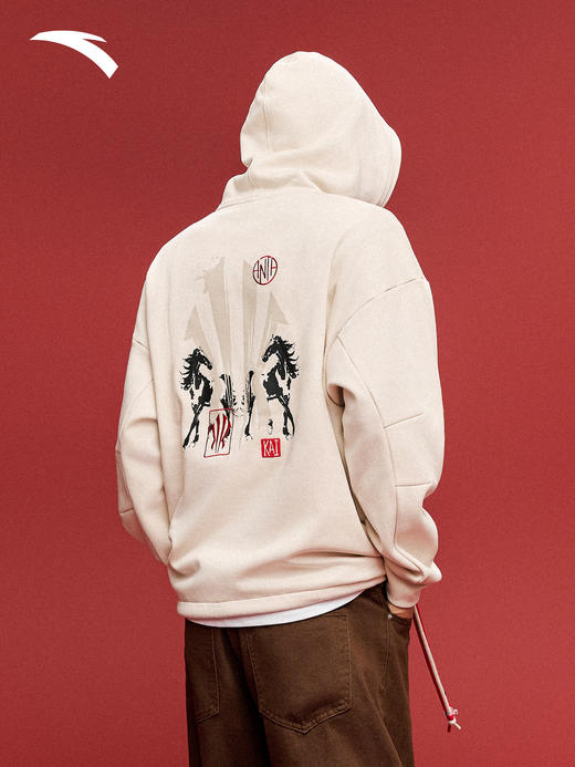 安踏凯里·欧文×徐悲鸿奔马图联名 | 天马行空系列新年连帽卫衣172611718S 商品图3