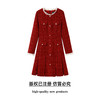 奢姿大码女装2025冬季时尚撞色圆领连衣裙胖妹妹气质显瘦通勤长裙9954854019 商品缩略图0