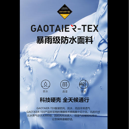 4158m  山影轻户外三合一冲锋衣 秋冬羽绒摇粒绒可拆卸内胆防水户外上衣 商品图3