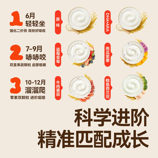 秋田满满-有机婴幼儿多元营养益生菌胚芽米粉(牛肉番茄)258g 商品图3