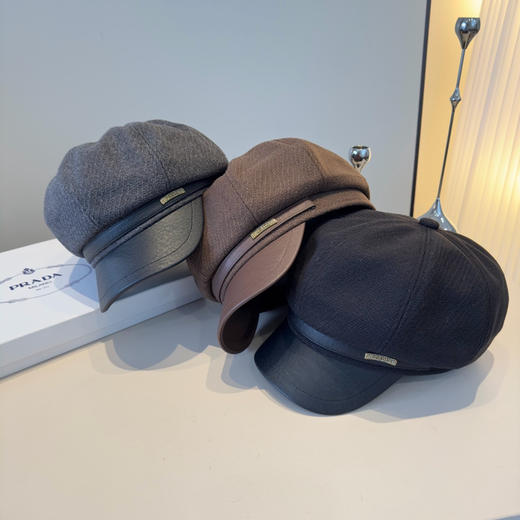 秋冬特惠💰170 普拉达新款鸭舌画家帽，秋冬款，头围57cm 商品图8
