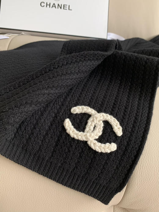 秋冬特惠💰160 香奈儿黑色针织围巾 商品图7