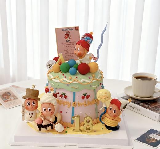 星星人家族卡通蛋糕(玩偶客人自行提供)-低糖处理无添加 商品图2