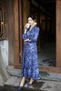 【多件多折】逸红颜明月优选#沉静棉麻印花裙【莳光】职场西装领撞色连衣裙，古色古香日常款新中式，风静绽芳华 商品缩略图1