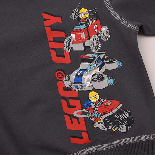 棉果果× LEGO男童春秋卫衣内搭纯棉小线圈圆领套头卫衣L112180226177 商品图2