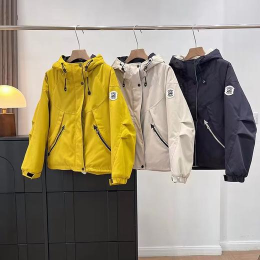 F010429连帽新款加绒保暖休闲羊羔毛派克服外套休闲服 商品图0