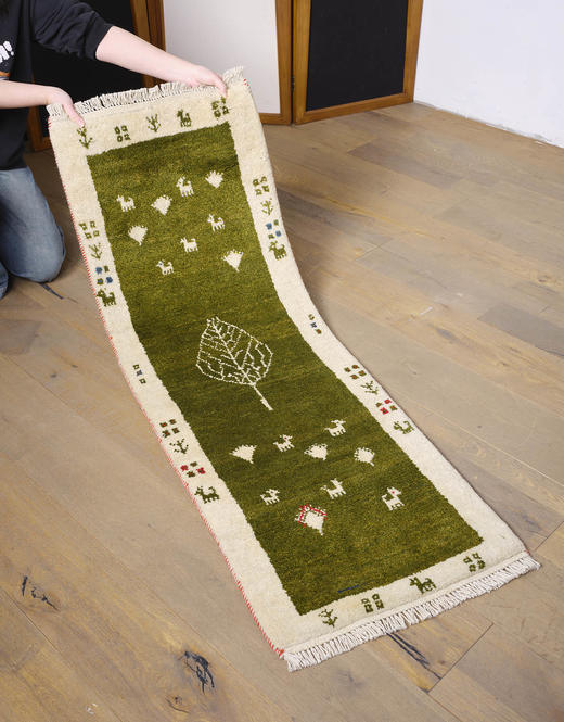 伽罗 JALO 伊朗进口手工编织GABBEH风格床边羊毛地毯床边毯  商品图2