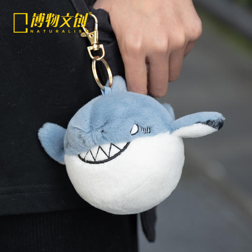博物文创|小圆宝 大白鲨 毛绒 可爱 挂饰玩偶公仔 新年圣诞元旦礼物 商品图5
