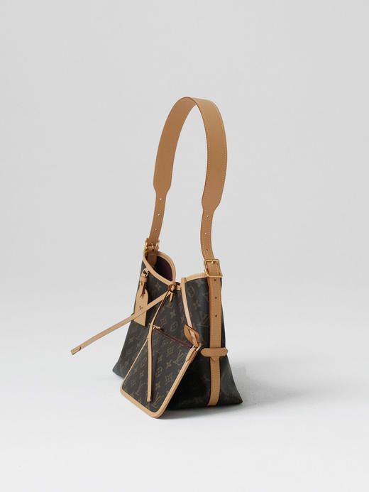 驴家 小号和中号Carryall PM经典老花满印 涂层帆布拼牛皮饰边 子母包手提单肩包 女款 棕色（DG*MM） 商品图4