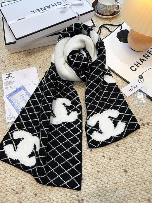 秋冬特惠💰260 香奈儿菱格纹羊毛围巾 商品图2