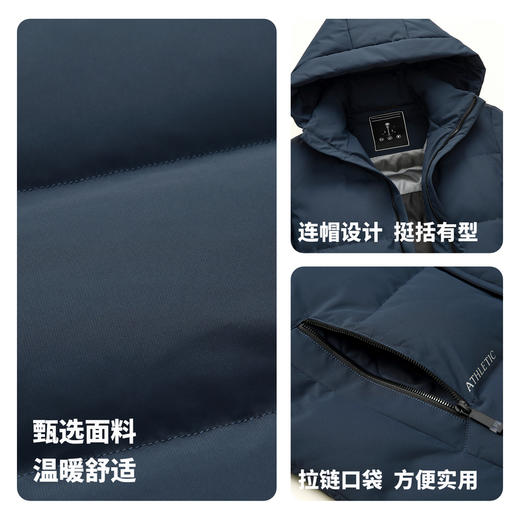 【鸭绒】圣得西2025年冬季连帽羽绒服男款时尚都市休闲风舒适外套 商品图4