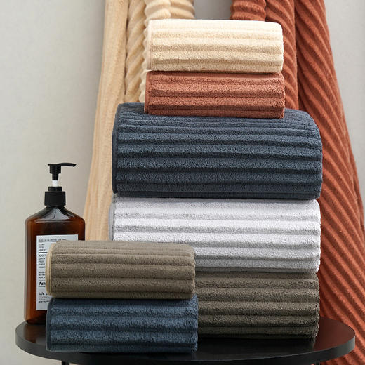 雀说 大浴巾加厚90*175珊瑚绒菠萝格成人速干吸水毛巾 商品图2