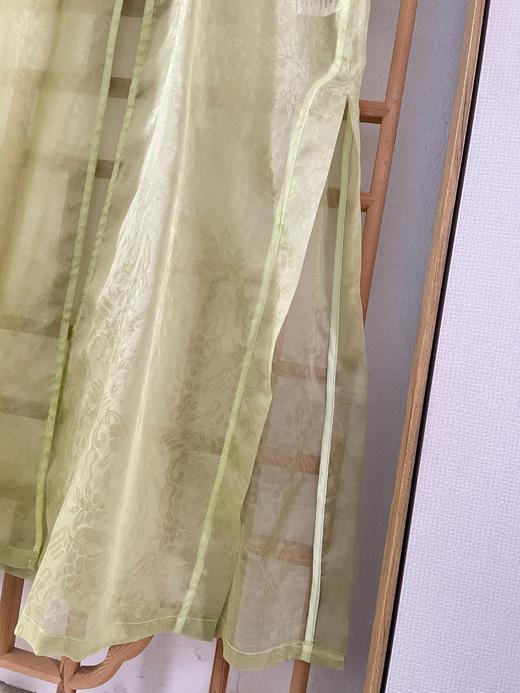 「断码清仓」精品新中式超仙100%桑蚕丝刺绣提花透视侧开叉开衫外套 XL码  ZFYY290 商品图3