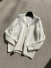 14-2 独家圆正 小禾 超高技艺的水溶羊毛混纺 白色廓形针织开衫 商品缩略图8