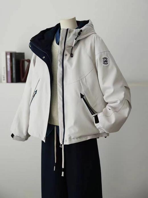 F010429连帽新款加绒保暖休闲羊羔毛派克服外套休闲服 商品图7