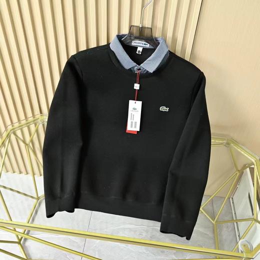 F010436男士25s冬季新款加绒加厚羊毛假两件衬衫领保暖毛衣 商品图6