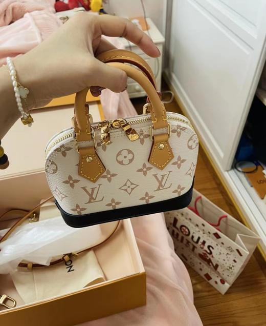 驴家 NANO Alma 贝壳包 皮革单肩斜挎手提旅行包 超迷你 米色沙丘色（JPH） 商品图2