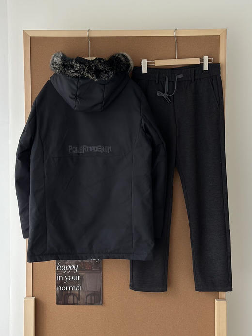 商场同步ROMON罗蒙男士狐狸毛领派克羽绒服 商品图6