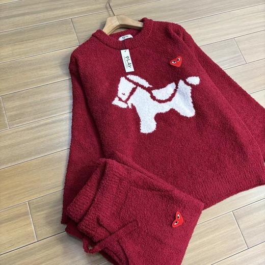 F010425马年限定双面绒情侣款睡衣家居服套装 商品图1