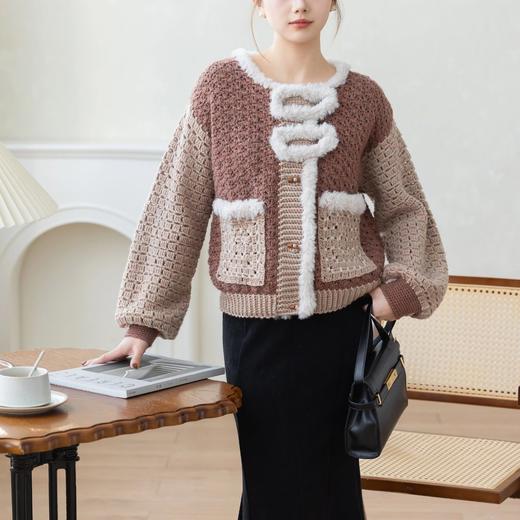 苏苏姐家弥谷外套手工DIY编织毛衣羊毛开衫钩针毛线团衣服材料包 商品图3