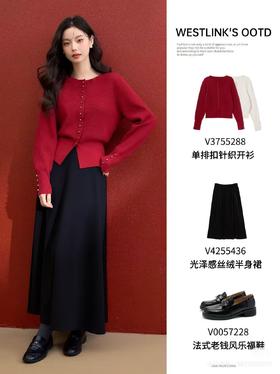 Dress in red浓浓新年红毛衣