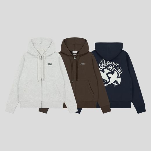 GOODBAI PALOMOVE春夏新款休闲印花宽松连帽拉链卫衣外套男女同款 商品图1