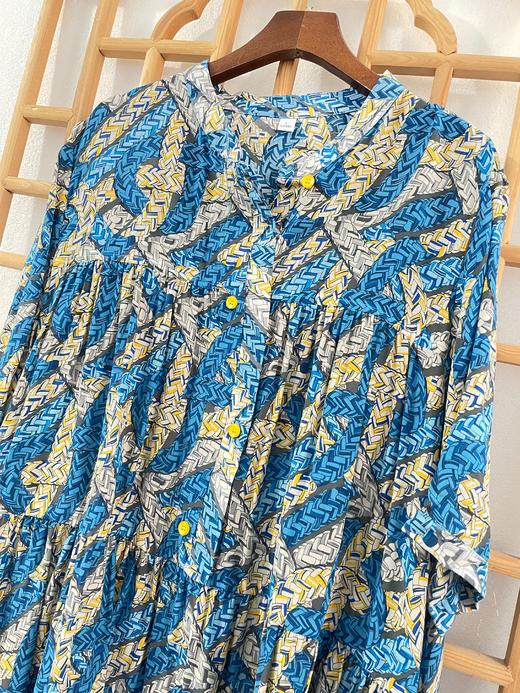 「断码清仓」富太太富贵花开100%桑蚕丝连衣裙 L码  ZFYY288 商品图4