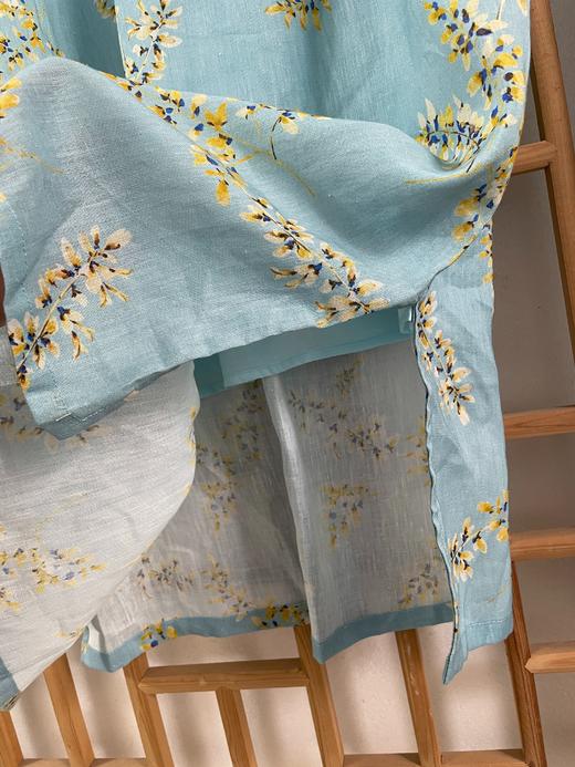 「断码清仓」精品新中式亚麻侧开叉后拉链双层旗袍盘口连衣裙 L码  ZFYY295 商品图2