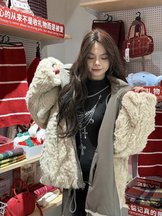 加绒休闲两面穿兔毛派克服外套-纪念日百货门店同款168096739 商品图5