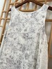 「断码清仓」精品新中式拼接有内衬桑蚕丝麻无袖连衣裙 L码  ZFYY283 商品缩略图1