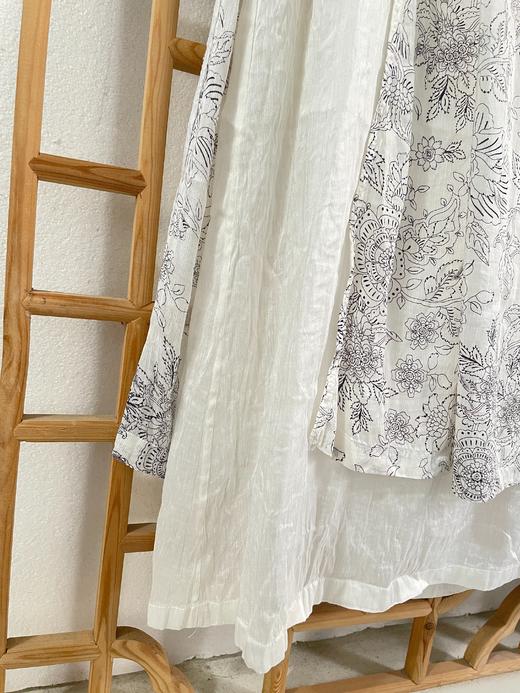 「断码清仓」精品新中式侧开叉有内衬桑蚕丝麻旗袍连衣裙 S码  ZFYY282 商品图2