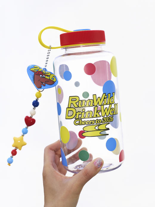 CryingCenter 2026新年马年趣味撞色彩色波点大容量运动水杯 商品图3