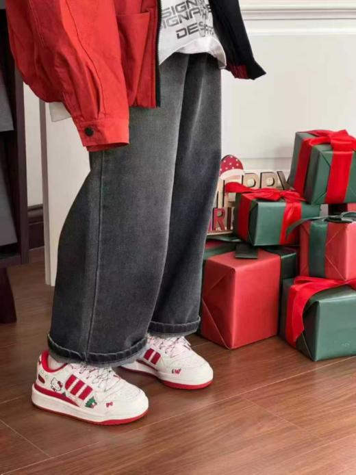 🌸【岁愿新年中国红加绒单里潮酷魔术贴板鞋品质版SY2805】😍谁能拒绝中国红新年限定鞋！ 直接戳中少女心🎀过年穿它直接甜到冒泡 商品图3