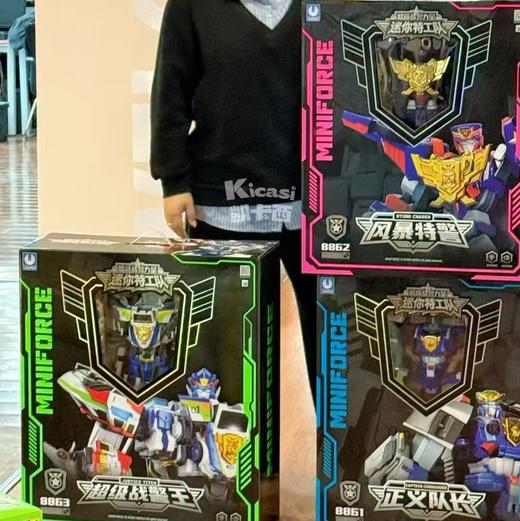 迷你特工队之超级战警力量超级战警王5五合体变形机器人玩具男孩 商品图0