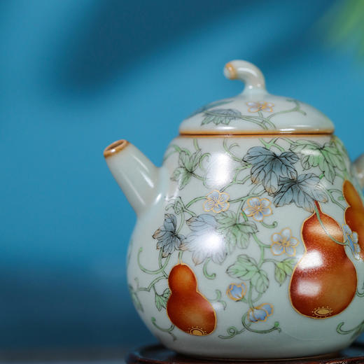 问鼎鼎峰系列天青福临壶（福禄双全） 商品图1