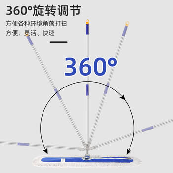 美家日记平板拖把 商用大号尘推60cm共1布 棉线帆布干湿两用吸水棉纱地拖 /家庭清洁/纸品 /清洁用具 /拖把 商品图4