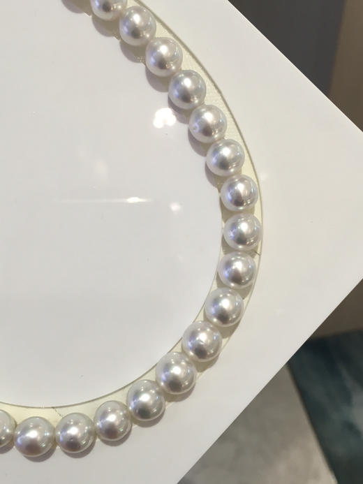 【私席真珠·新年盛宴】极光澳白珍珠项链 ，近圆，有小酒窝，珠光亮，链长约43cm 商品图2