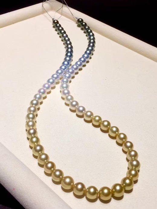 【新年优惠特价】四季彩·南洋彩珍珠项链，大溪地黑珍珠&akoya珍珠&南洋金珍珠珍珠 商品图2